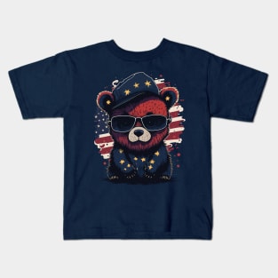 Patrioic Bear Kids T-Shirt